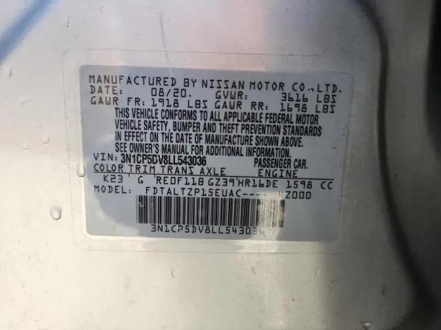 2020 NISSAN KICKS SR  