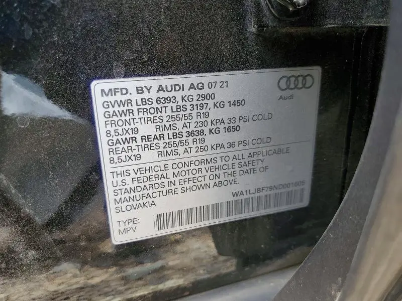 2022 AUDI Q7 PREMIUM PLUS  