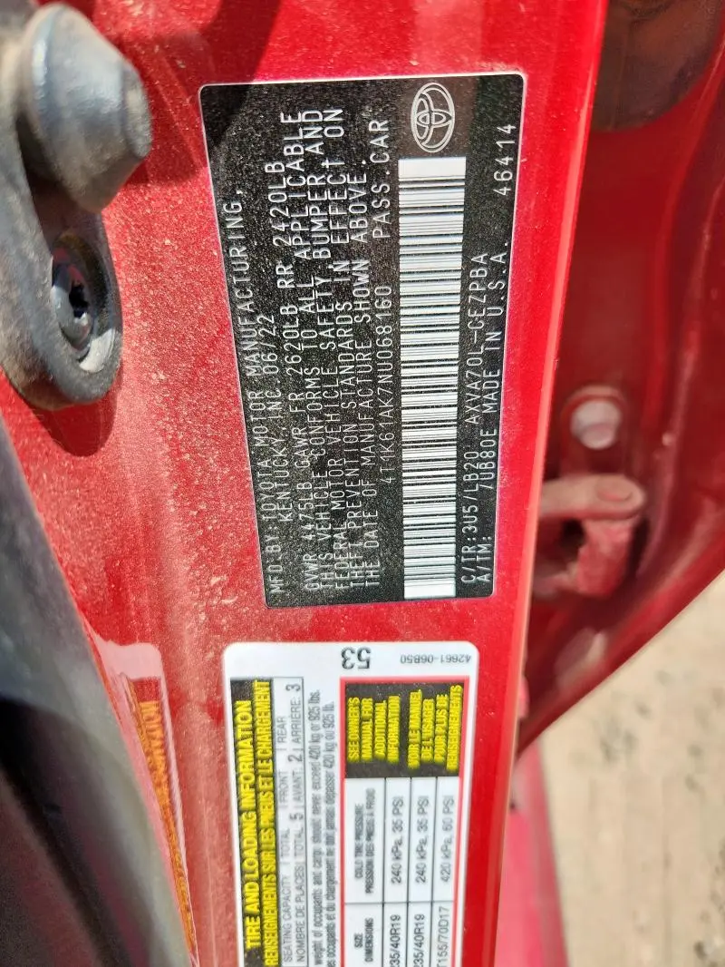 2022 TOYOTA CAMRY XSE  