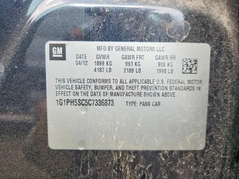 2012 CHEVROLET CRUZE LTZ  
