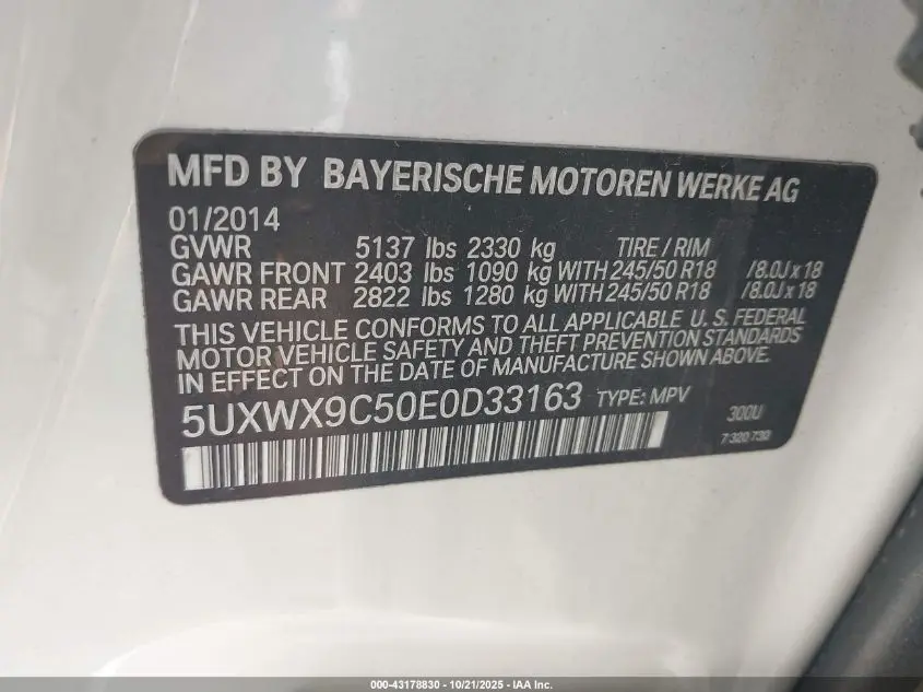 2014 BMW X3 XDRIVE28I