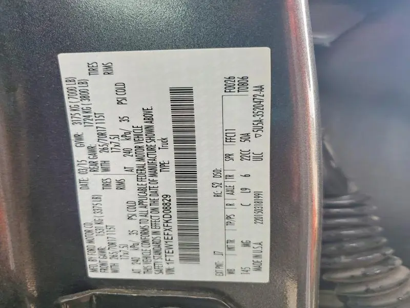 2015 FORD F150 SUPERCREW  