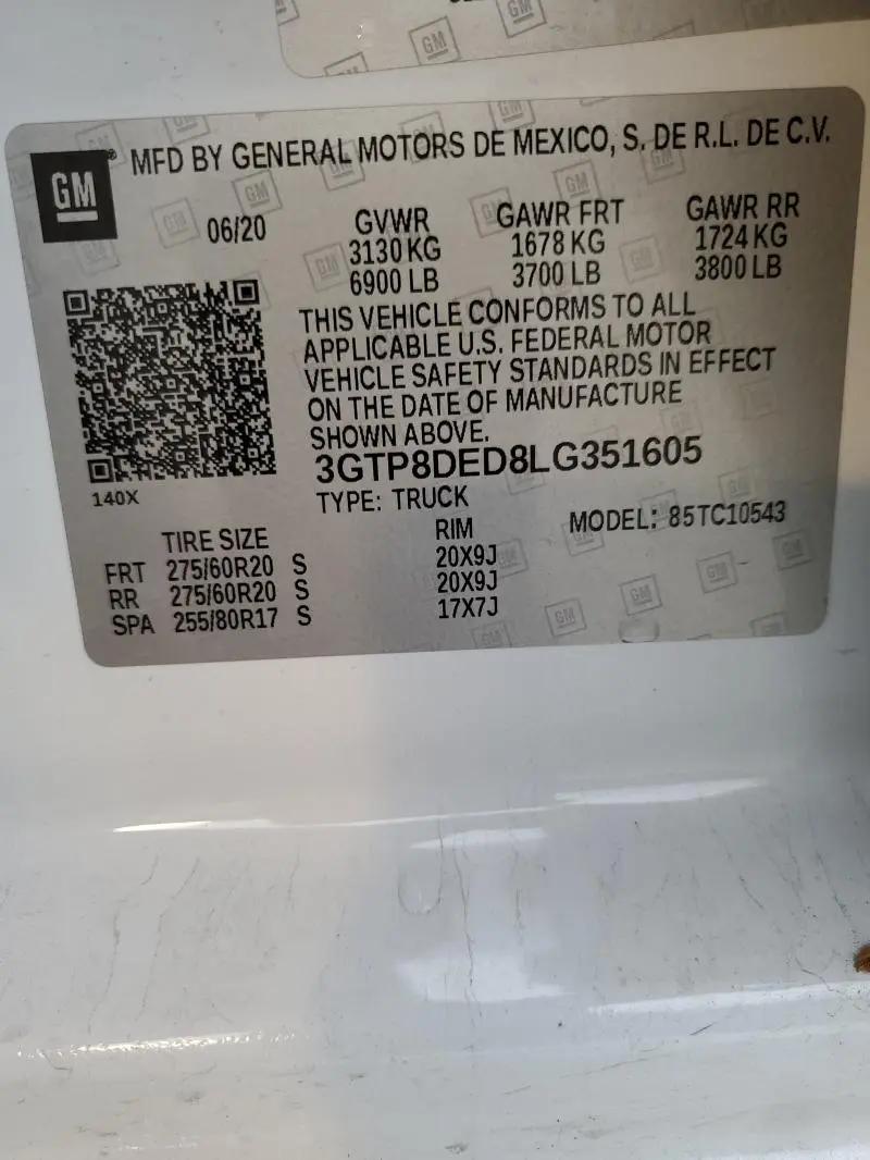 2020 GMC SIERRA C1500 SLT  