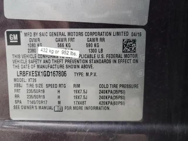 2016 BUICK ENVISION PREMIUM  