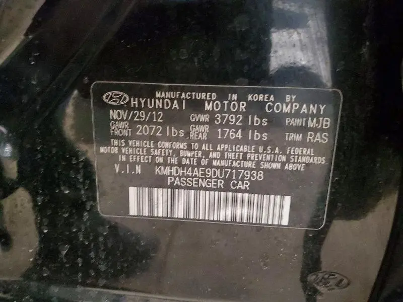 2013 HYUNDAI ELANTRA GLS  