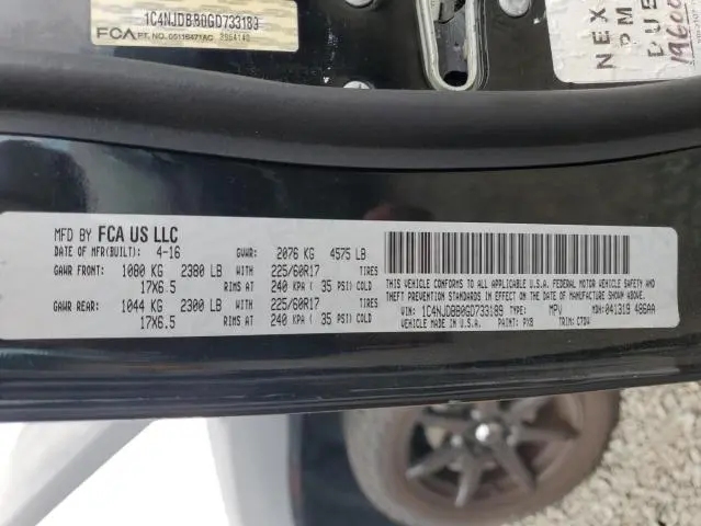 2016 JEEP COMPASS SPORT