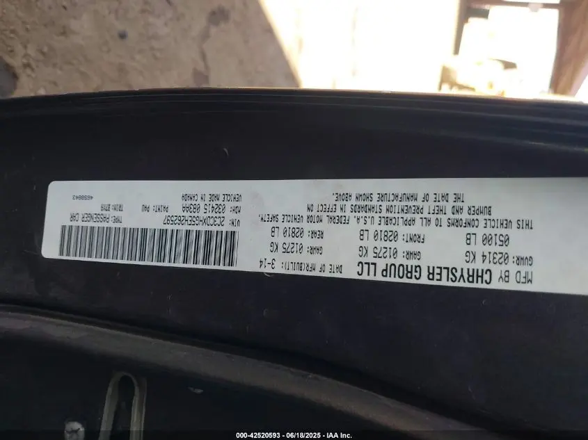 2014 DODGE CHARGER SXT