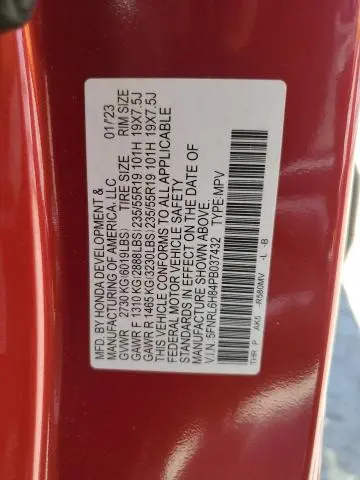 2023 HONDA ODYSSEY TOURING  