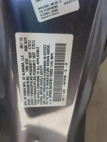 2015 HONDA ODYSSEY LX  