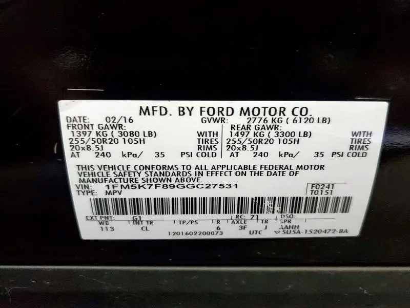 2016 FORD EXPLORER LIMITED  