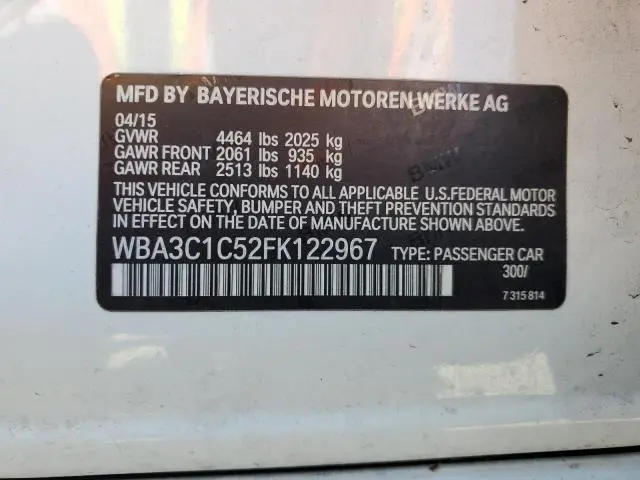 2015 BMW 328 I SULEV