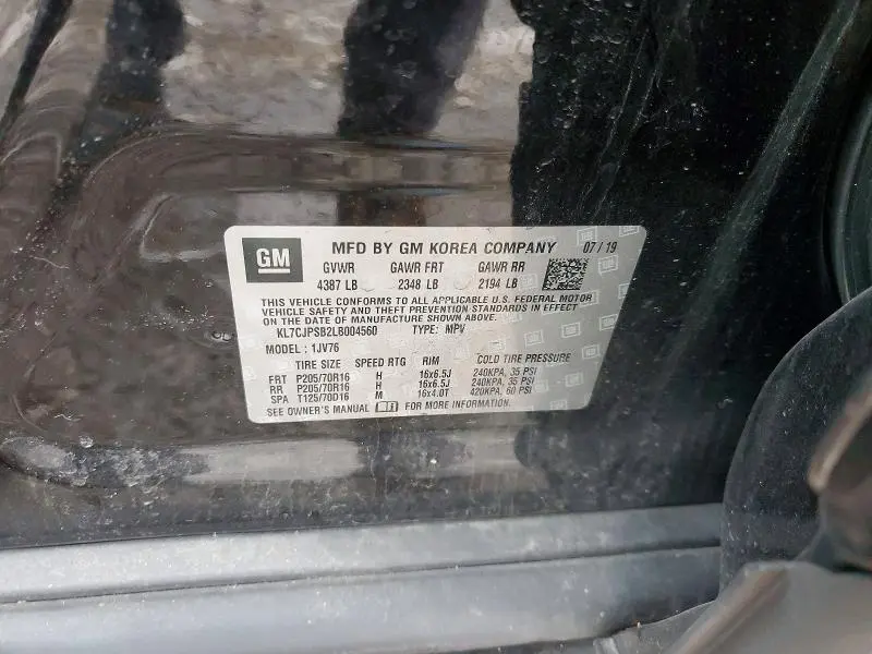 2020 CHEVROLET TRAX 1LT  