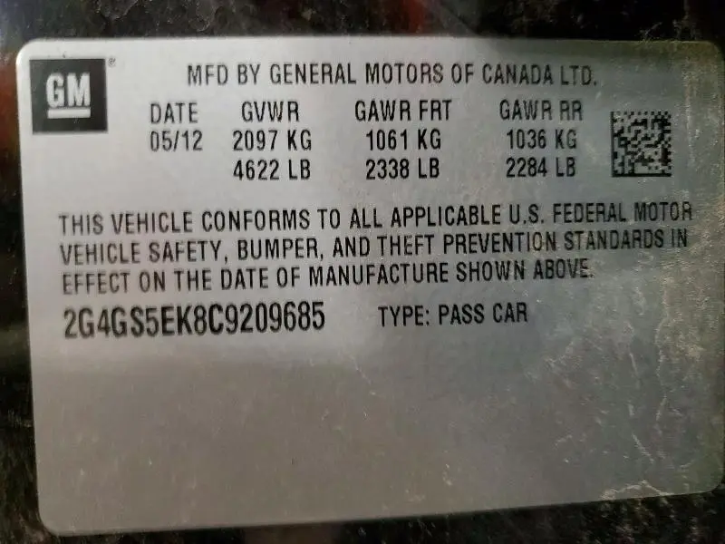 2012 BUICK REGAL PREMIUM  