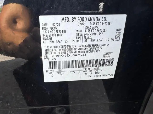 2020 FORD EDGE SEL  