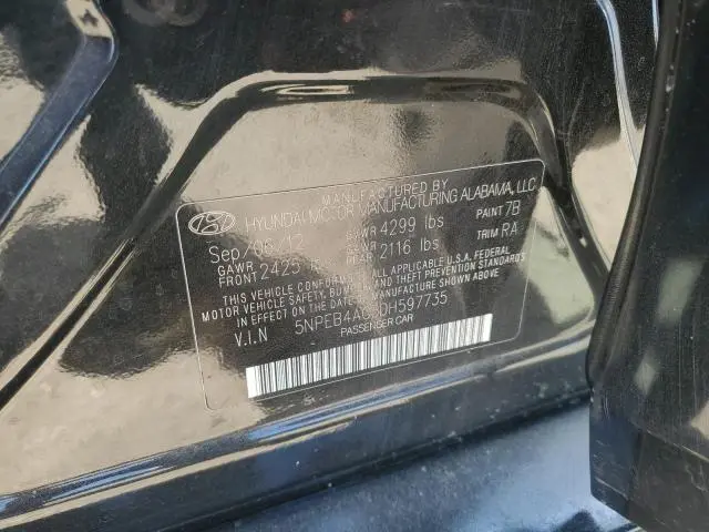 2013 HYUNDAI SONATA GLS  