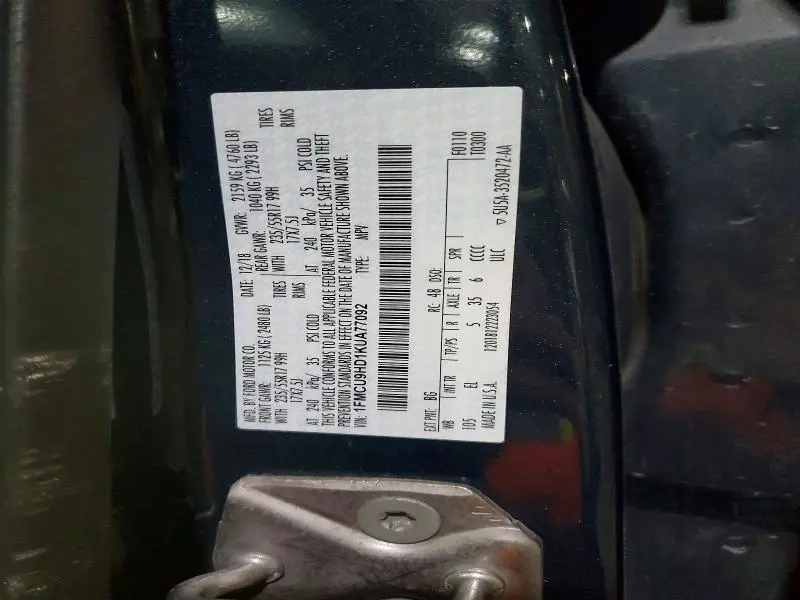 2019 FORD ESCAPE SEL  