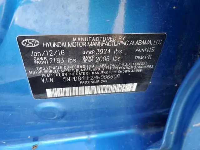 2017 HYUNDAI ELANTRA SE