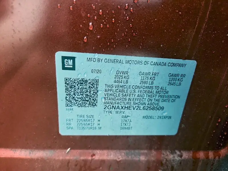 2020 CHEVROLET EQUINOX LS  