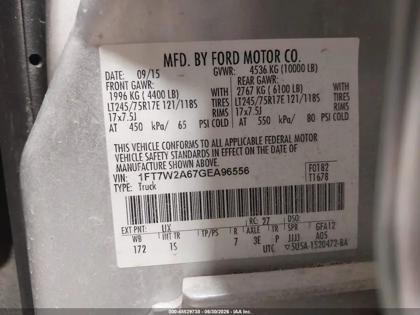 2016 FORD F-250 XL