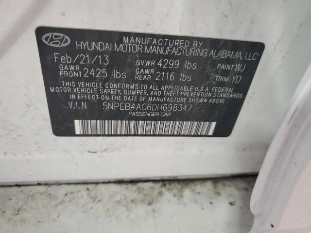 2013 HYUNDAI SONATA GLS  