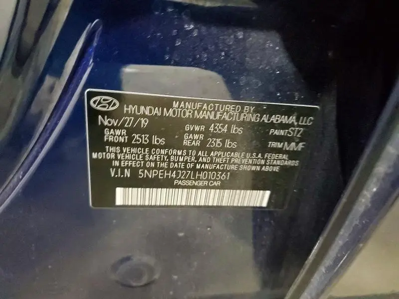 2020 HYUNDAI SONATA LIMITED  