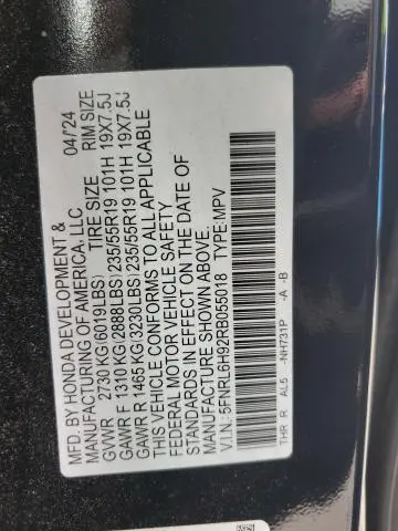 2024 HONDA ODYSSEY ELITE  