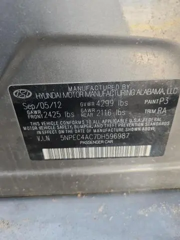 2013 HYUNDAI SONATA LIMITED  