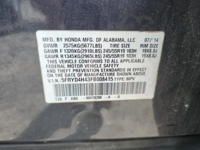 2015 ACURA MDX TECHNOLOGY  
