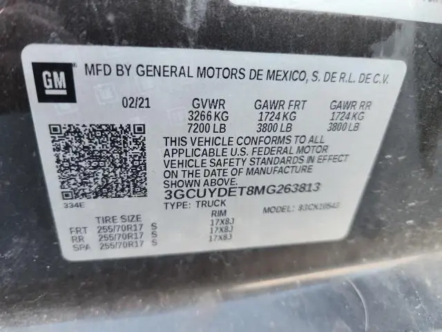 2021 CHEVROLET SILVERADO K1500 LT  