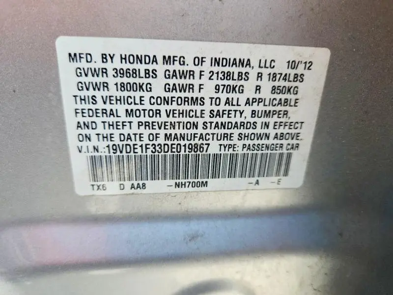 2013 ACURA ILX 20  