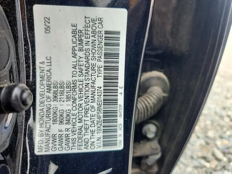 2022 HONDA INSIGHT EX  