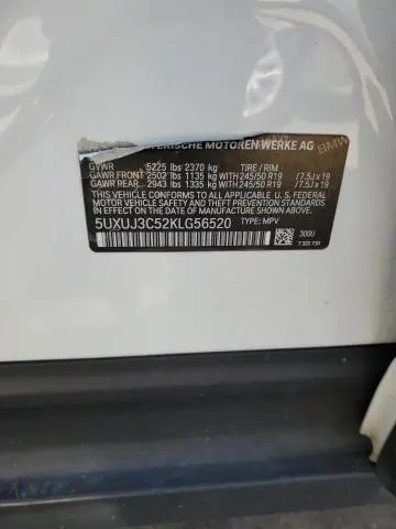 2019 BMW X4 XDRIVE30I  