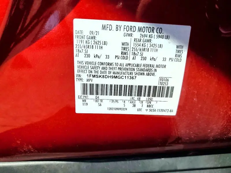 2021 FORD EXPLORER XLT  