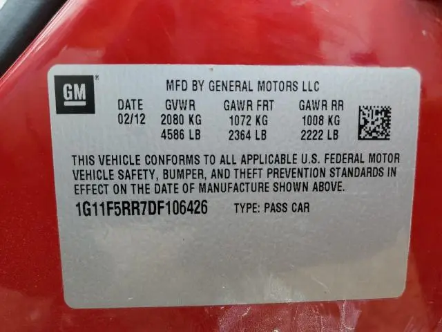 2013 CHEVROLET MALIBU 2LT  