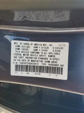 2013 HONDA ACCORD SPORT  