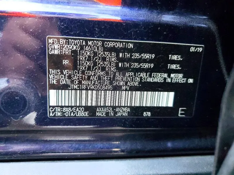 2019 TOYOTA RAV4 XLE PREMIUM  