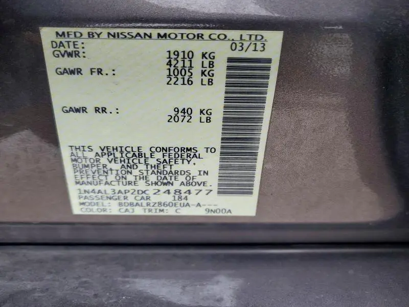 2013 NISSAN ALTIMA 2.5  