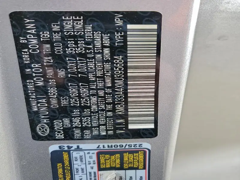 2021 HYUNDAI TUCSON LIMITED  