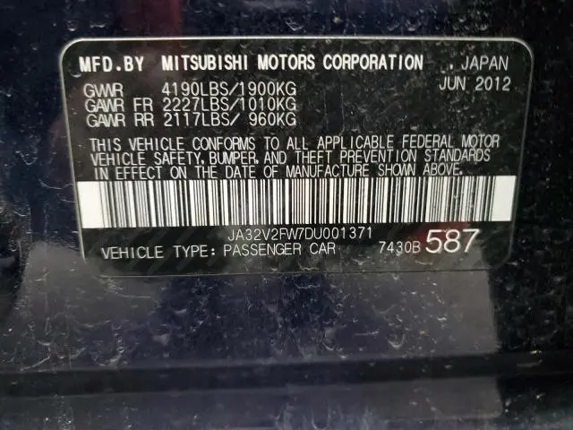 2013 MITSUBISHI LANCER SE  