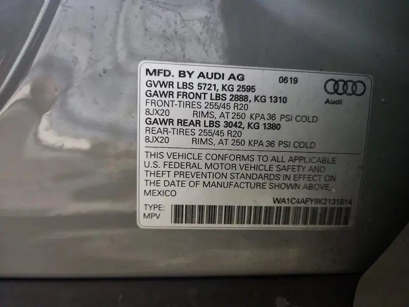 2019 AUDI SQ5 PRESTIGE  