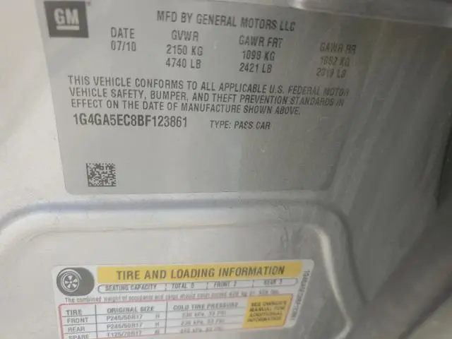 2011 BUICK LACROSSE CX  