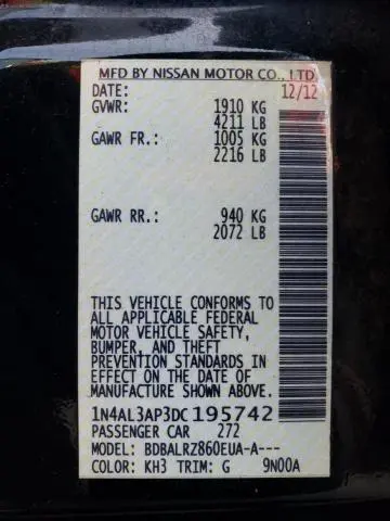 2013 NISSAN ALTIMA 2.5  