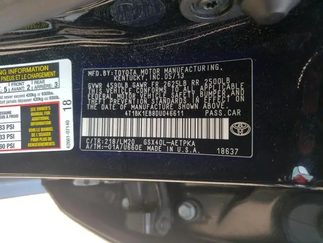 2013 TOYOTA AVALON BASE  