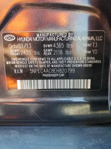 2014 HYUNDAI SONATA SE  