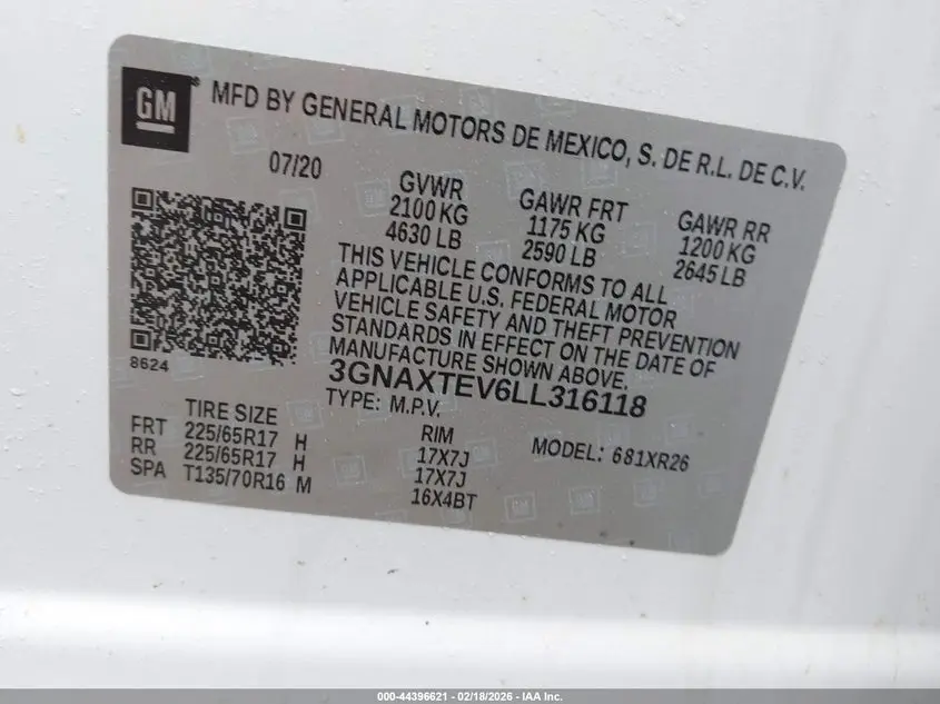 2020 CHEVROLET EQUINOX AWD 2FL