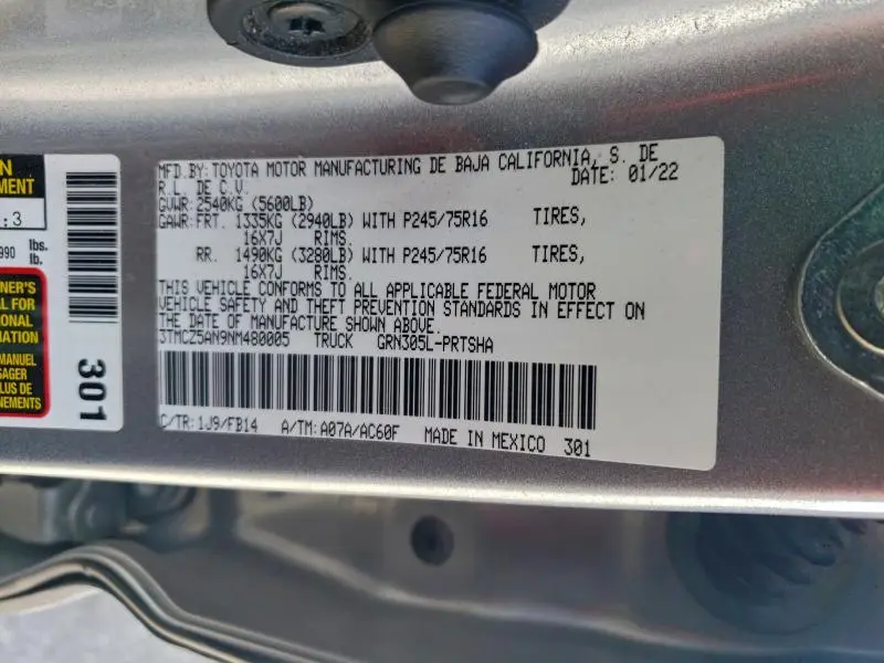 2022 TOYOTA TACOMA DOUBLE CAB  