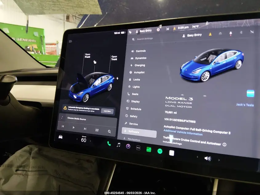 2018 TESLA MODEL 3 LONG RANGE/PERFORMANCE
