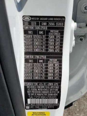 2019 LAND ROVER DISCOVERY SPORT SE  