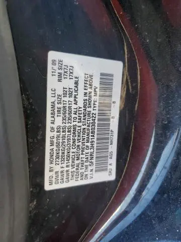 2010 HONDA ODYSSEY TOURING
