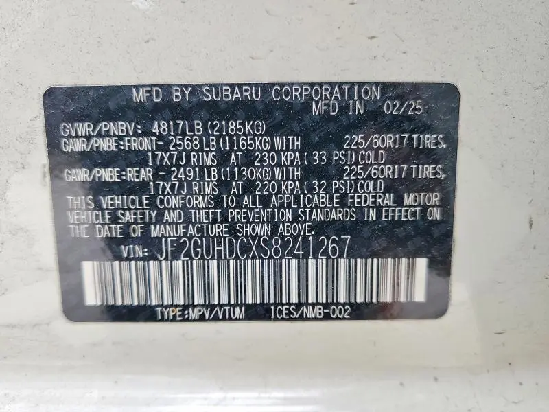 2025 SUBARU CROSSTREK PREMIUM  